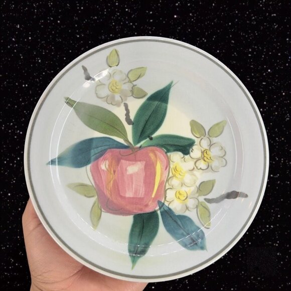 Red Wing Pottery Minnesota USA Normandy Dish Plate Apple Ceramic 7"W 4 Pcs VTG - Picture 15 of 16